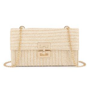 Straw Clutch Purses Summer Woven Evening Handbags Wicker Rattan :^)